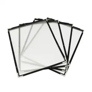 25 메뉴 커버 8.5 x 11 인치 홀더 더블 스티치 단일 페이지 두 개의 투명한 보기 표면 레스토랑