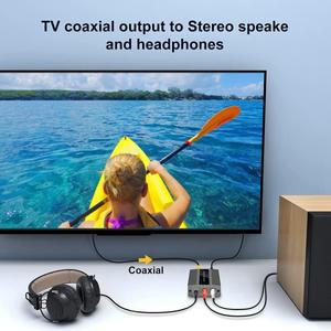 새로운 광-RCA 변환기 오디오 디지털-아날로그 어댑터 3.5mm AUX(광 케이블 포함)