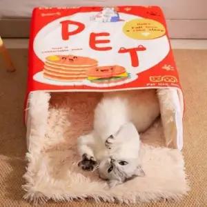 숨숨집 털집 햄버거 하우스 M 고양이침대 고양이보온집