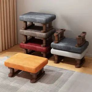 실내 원목 낮은 스툴 발받침 다용도