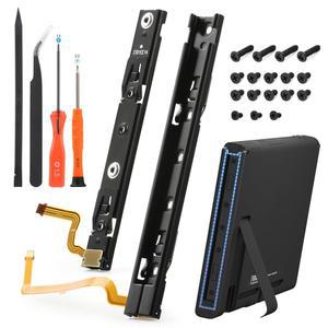 닌텐도 스위치 콘솔용 좌우 슬라이드 레일 NS 플렉스 케이블로 교체 트랙 액세서리 수리 부품(콘솔 나사 포함)