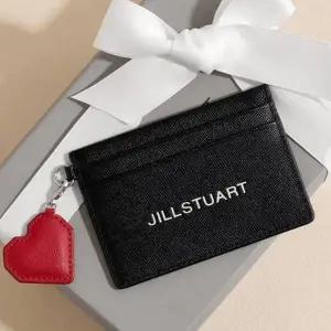 [질스튜어트](광주신세계)[PAPER] 블랙 로고 포인트 소가죽 카드지갑 [JAWA6E470BK]