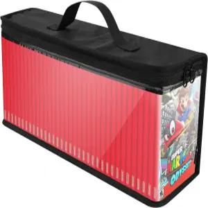 CaLUTION 게임 디스크 보관 가방 닌텐도 스위치 2 게임과 호환 휴대용 케이스 수집가를 위한 TPU 클리어