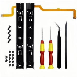 센서 케이블 콘솔을 사용한 닌텐도 스위치 교체용 좌우 슬라이드 레일 브래킷 플렉스 및 콘솔 나사 브래킷을 NS 교체 트랙 액세서리 수리 부품 재구성