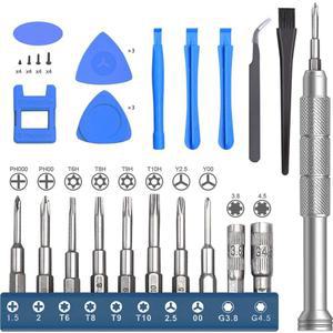 닌텐도 Xbox PS5 PS4용 수리 도구 키트, T6 T8 T9 T10 Torx 3.8 4.5 Gamebit 스위치 조이콘 게임큐브 컨트롤러 NES SNES N64 3DS용 트라이윙 드라이버 세트 23 in