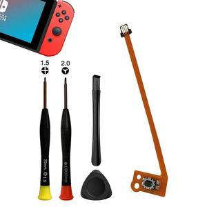 닌텐도 스위치 조이콘 NS 왼쪽 컨트롤러를 위한 MYPUQIAO 1세트 ZL 버튼 키 리본 플렉스 케이블 교체(수리 도구 세트 포함)(Y2.0스크류드라이버 + 1.5스크류드라이버 크로우바 삼각 패들)(조이콘ZL)