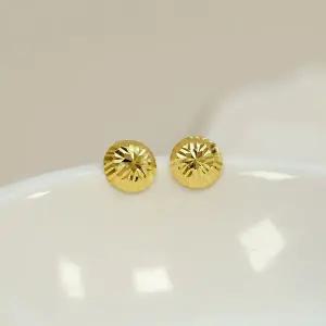 갤러리아 대한민국금거래소 통통 컷팅 하프볼 24K 순금 핀귀걸이 1.875g