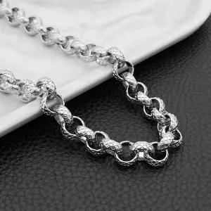 [라일리쥬얼리] Rly ZF 남녀공용 써지컬스틸 셜록체인 팔찌