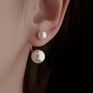 [라일리쥬얼리] Rly 더블 진주 귀걸이 드롭 라인 이어링 투웨이 연출