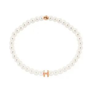 [비앤비골드] 14K 골드 고딕H 컷팅볼 스왈진주 팔찌 SNB41107