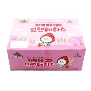 CJ 튼튼스쿨 우리밀함유 브랜웨하스 딸기맛 360G /