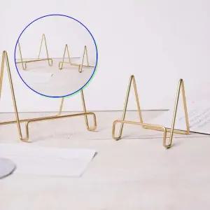 쌍문상회 스몰 철재 금색 액자 탁상용 잡미니 이젤 거치대