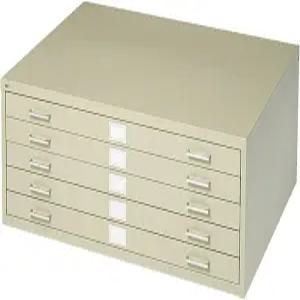 36인치 W x 24인치 D 문서용 Safco 제품 플랫 파일 5-드로워(추가 옵션 별도 판매) 트로피컬 샌드