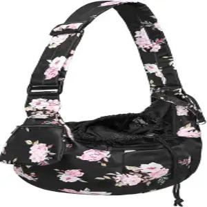 펫몰리코 반려견 슬링 캐리어 핸즈프리 통기성 메시 조절식 고양이 강아지 가방 지퍼 포켓 포함 일상 산책