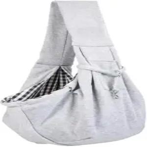 소형견을 위한 반려견 캐리어 슬링 강아지 필수품 0-15파운드 휴대용 포켓이 있는 고양이 하네스(회색)