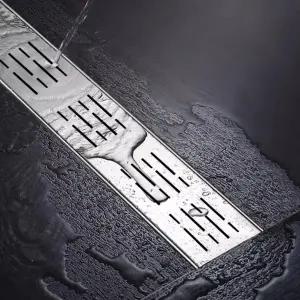 Blazea 304 스테인리스 스틸 트렌치 배수 키트 샤워/야드/드라이브웨이용 바닥 채널 시스템 헤비 듀티