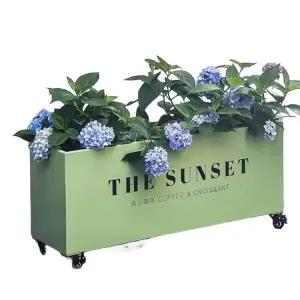 텃밭 사각 바퀴달린 화분 플랜트박스 야외 흰색 대형