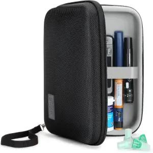 USA 기어 인슐린 여행 케이스는 펜 바늘 검사용 랜싯 주사기 혈당 모니터링 키트 스 팩(포함되지 않음)