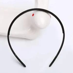 블랙 기본 머리띠 중(8mm) 헤어밴드 세안밴드