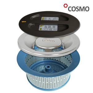 [코스모] 음식물 탈수배수구 거름망(사각)+스텐커버+뚜껑