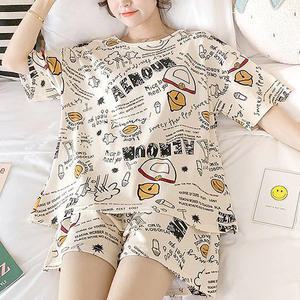 쉬블림로브 (반팔+}반바지) 여성 홈웨어 캐릭터 잠옷 세트 GGWD0510