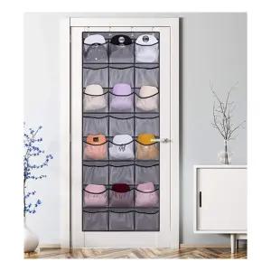 24칸 걸이형 모자 수납 포켓 공간활용 행거주머니/벽걸이/정리/옷장/수납함/거치대/보관함/자석/대형/수납