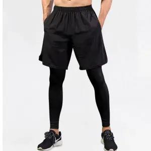 남성 헬스 러닝 스포츠 운동 일체형 레깅스 반바지 헬스복