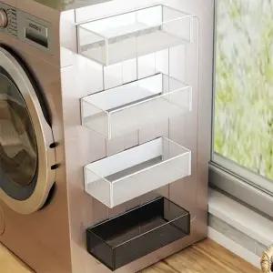 자석선반 바구니 현관문 냉장고 세탁기 부착 틈새 공간활용 수납마그네틱 바구니