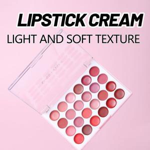 24 컬러 매트 립스틱 팔레트 방수 끈적이지 않는 컵 립 글로스 DIY  질감 모이스춰 라이징