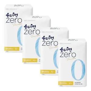 깨끗한나라 순수한면 ZERO 순면 팬티라이너 슈퍼롱 40p X 4개
