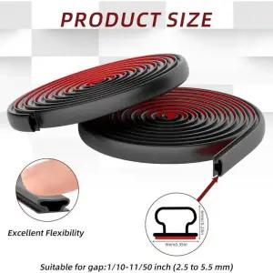 방음스펀지 패드 흡음재 방진 6M1Roll 창 방음 침실 문 날씨 씰링 스트립 10x6mm 접착 방지 충돌