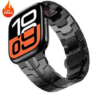 애플워치 울트라 2 49mm 45mm용 스테인리스 스틸 밴드, 아이워치 시리즈 10 9 8 7 6 SE용 메탈 스트랩 팔찌