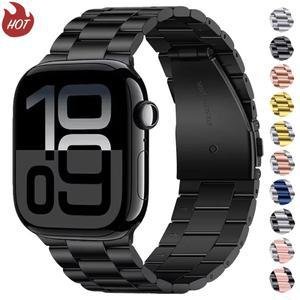 애플 워치 밴드용 스트랩 44mm 38mm 42 스테인리스 스틸 워치밴드 iWatch 시리즈 11 10 SE 6 5