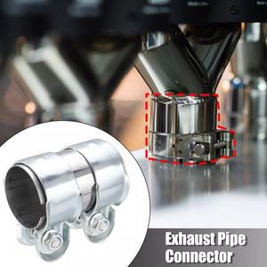자동차 배기 클램프 스테인레스 스틸 45mm 63mm 튜브 파이프 커넥터 조이너 슬리브 조정 가능 팁