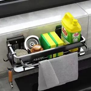 [하프클럽/셀러허브]벽걸이 무타공 주방 수세미 거치대 정리대