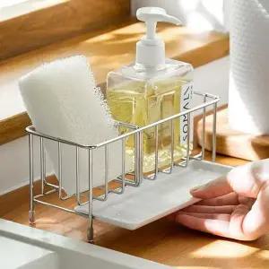 [하프클럽/셀러허브]수세미거치대 304스텐 스탠드형 수세미랙 싱크대정리