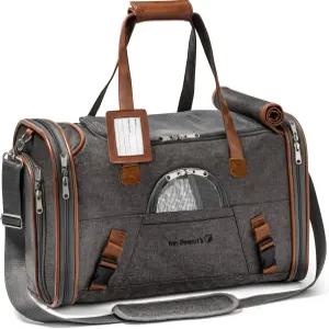 미스터 땅콩의 항공사 승인 소프트 사이드 애완동물 캐리어 로우 프로파일 골드 시리즈 토트 프리미엄