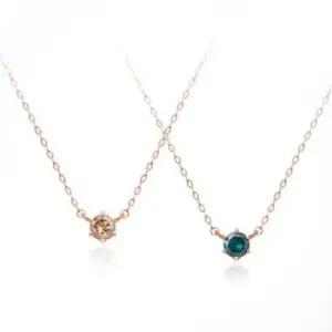 다이아목걸이 로즈골드 아이리스 1부 천연 다이아몬드 목걸이 14K