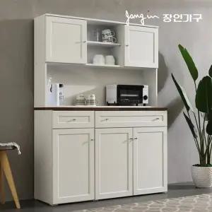 [장인가구]쉐프 1200 서랍 주방수납장 상부장세트