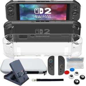 고부기 닌텐도 스위치2 올인원 강화유리 보호필름+케이스+커버+거치대 액세서리 9종 세트