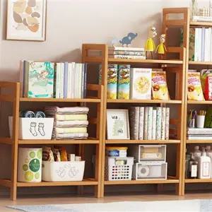 나무 조립 선반 다용도 조립식 3단 원목 수납 선반 4단 5단 수납장 정리대 책장 주방 틈새 침실