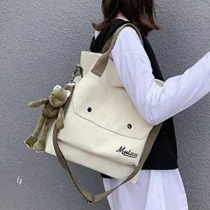 30대크로스백 대학생 캔버스백 학생 손가방 10대 20대 숄더 에코백