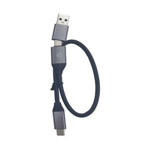 USB A to C타입 2 전송 USB4 PD100W 1 데이터 30cm 케이블 숏 허브 40Gbps 코드 인 충전 고속 SSD용