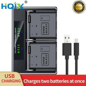 HQIX 적용 가능 Panasoinc GH6 DC-S5 GH5II Lumix G9 Ⅱ S5 X S5M2X 카메라 DMW-BLK22 듀얼 충전기 배터리