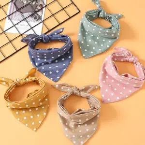 [콩심팥심]도트 손수건 스카프 반다나 머리띠 헤드밴드 헤어밴드 등산 운동회