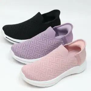여자 봄여름가을 경량 니트 슬립온 스니커즈