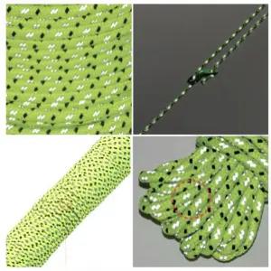 야광 안전 캠핑로프 고강도 형광 스트링 50m 나일론 타프줄 텐트용 캠핑용 끈