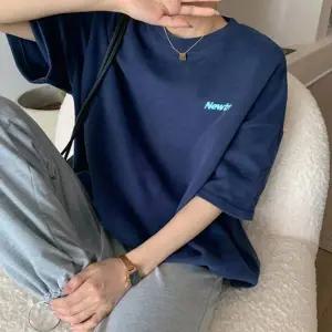 여름 3컬러 오버핏 박시한 여성 티셔츠 반팔 레터링