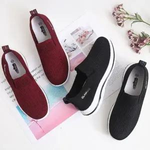 [옷자락]여자 봄여름 가을 니트 경량 슬립온 슈즈