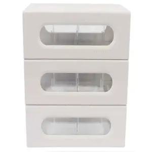 ( )사무실인테리어 부품함 책상미니서랍장 책상서랍정리함 스마트 멀티박스 3단